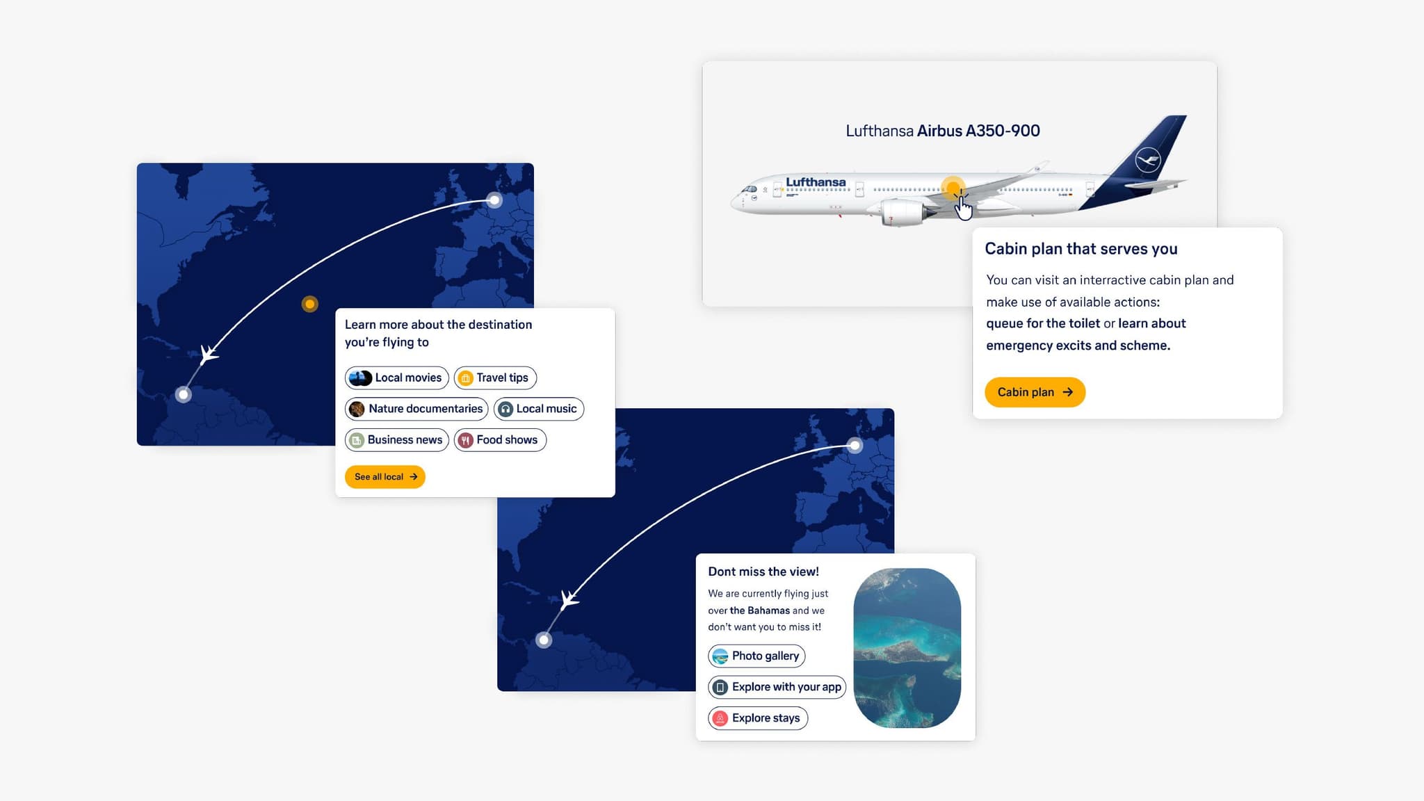 Graphic user interface for an airline | CLEVERºFRANKE
